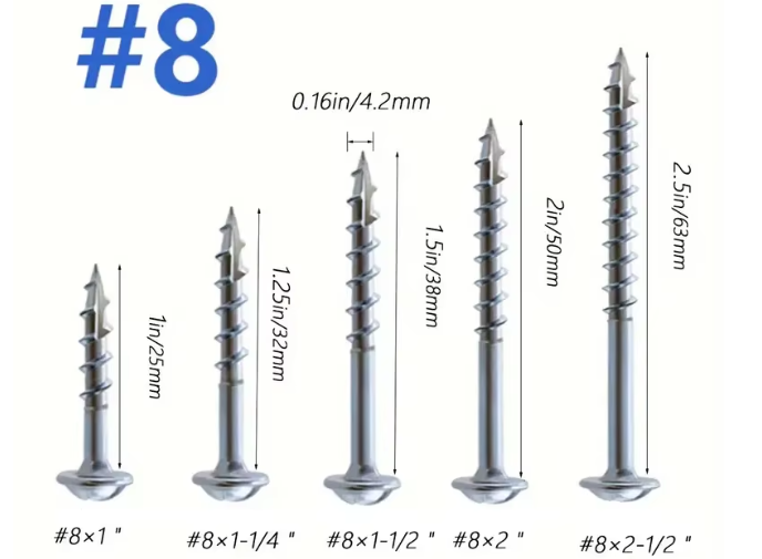 Square Drive Pocket Hole Wood Screws - Image 2